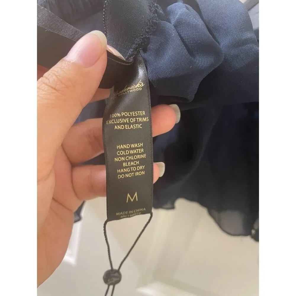 new Fredericks of Hollywood Sheer Mesh Rowen Chiffon Sleep Cami top black M - Image 9