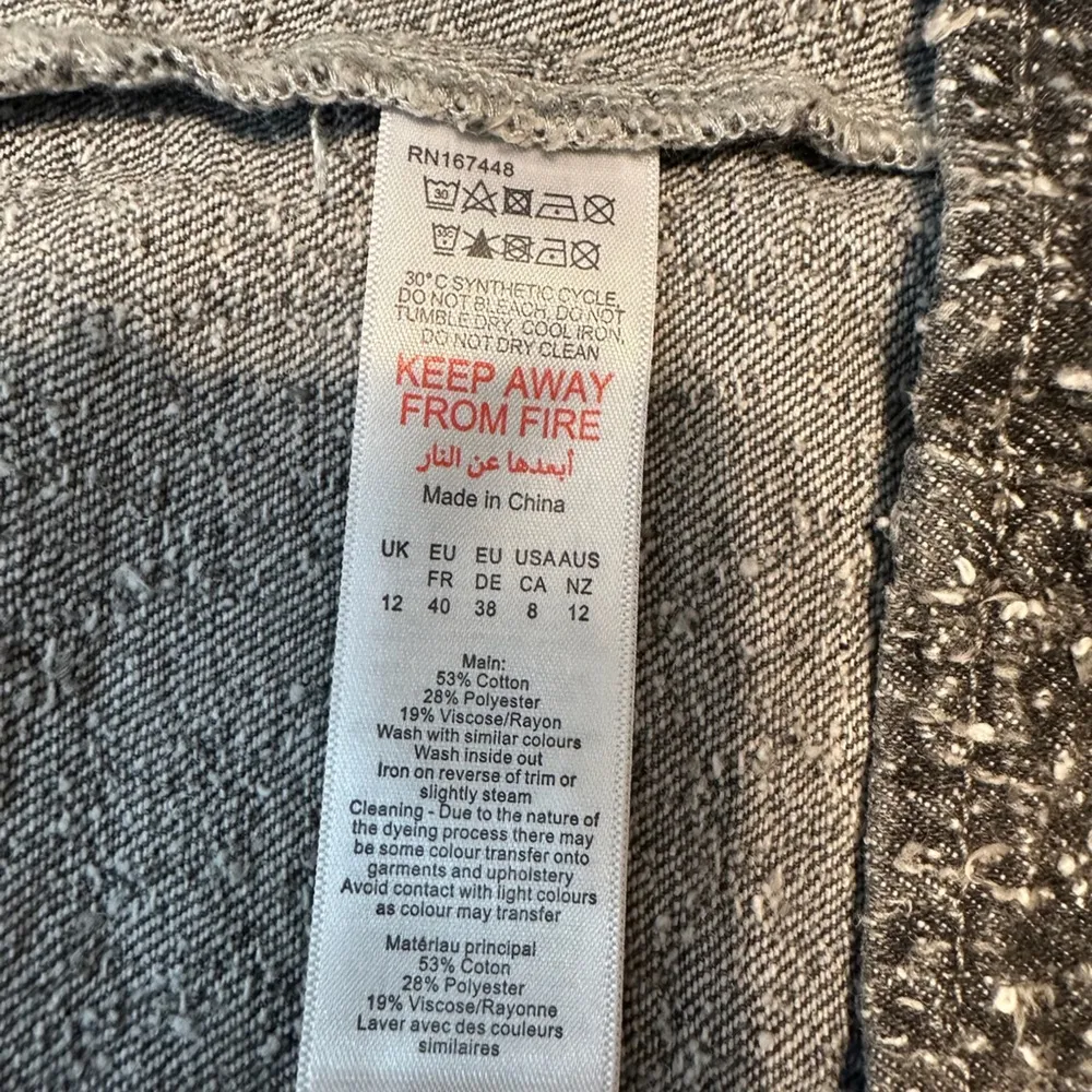 NWT Prettylittlething Grey Bobble Denim Corset Crop Top Zipper Back US Size 8 - Image 13