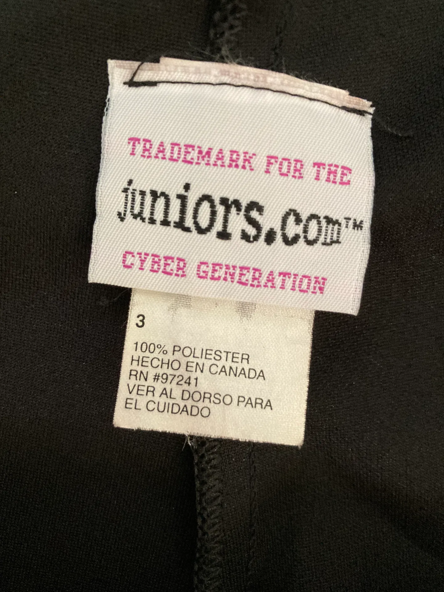 Cyber Generation Size 3 Black Pants - Image 4
