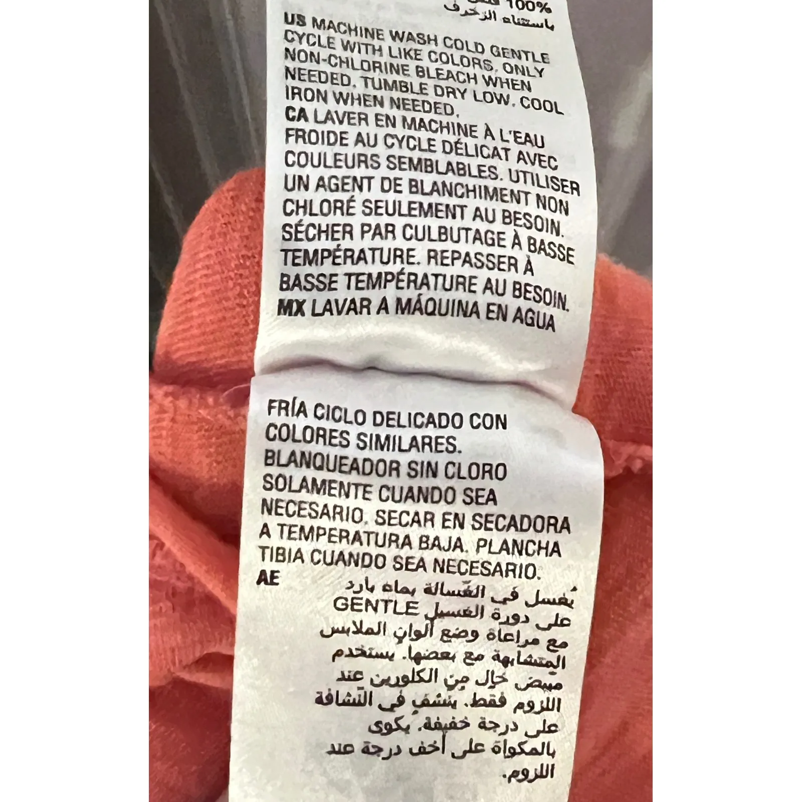 Style & Co Women's‎ Gauze Flutter-Sleeve Top Floral Coral 1X - Image 3