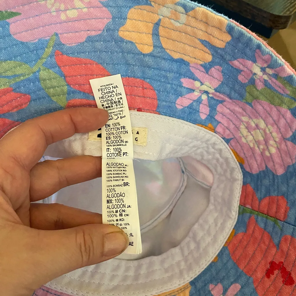 Billabong Still Single Floral Bucket Hat Cotton Vacation 90s style Beach Day - Image 13