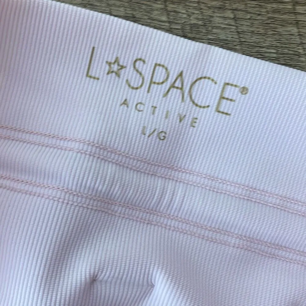 L*Space Active Peony Turner Legging Tie‎ Waist Ribbed Size Large NWT - Image 6