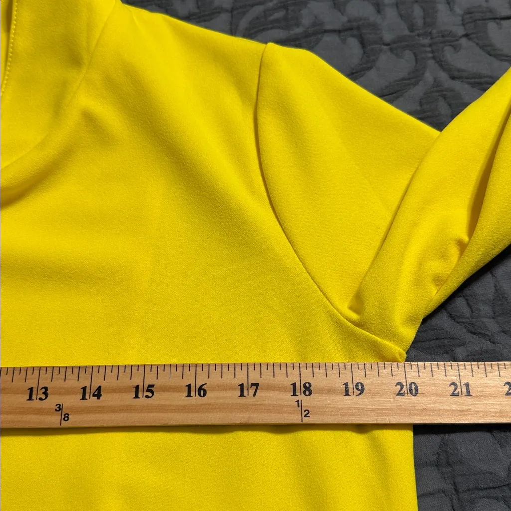 ANDREE BY UNIT women’s size medium yellow lightweight blazer roll up sleeves nwt - Image 4