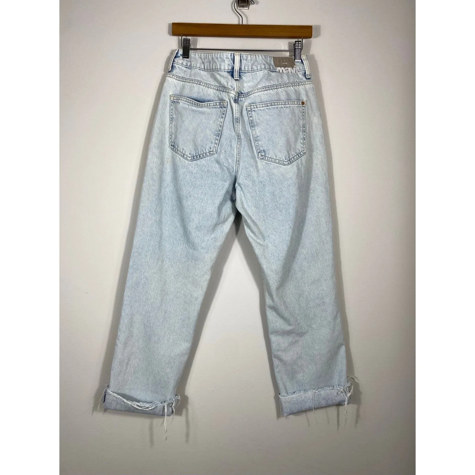 Mavi High Rise Mom Jeans Light Wash 100% Organic Cotton Blue Size 28 - Image 2