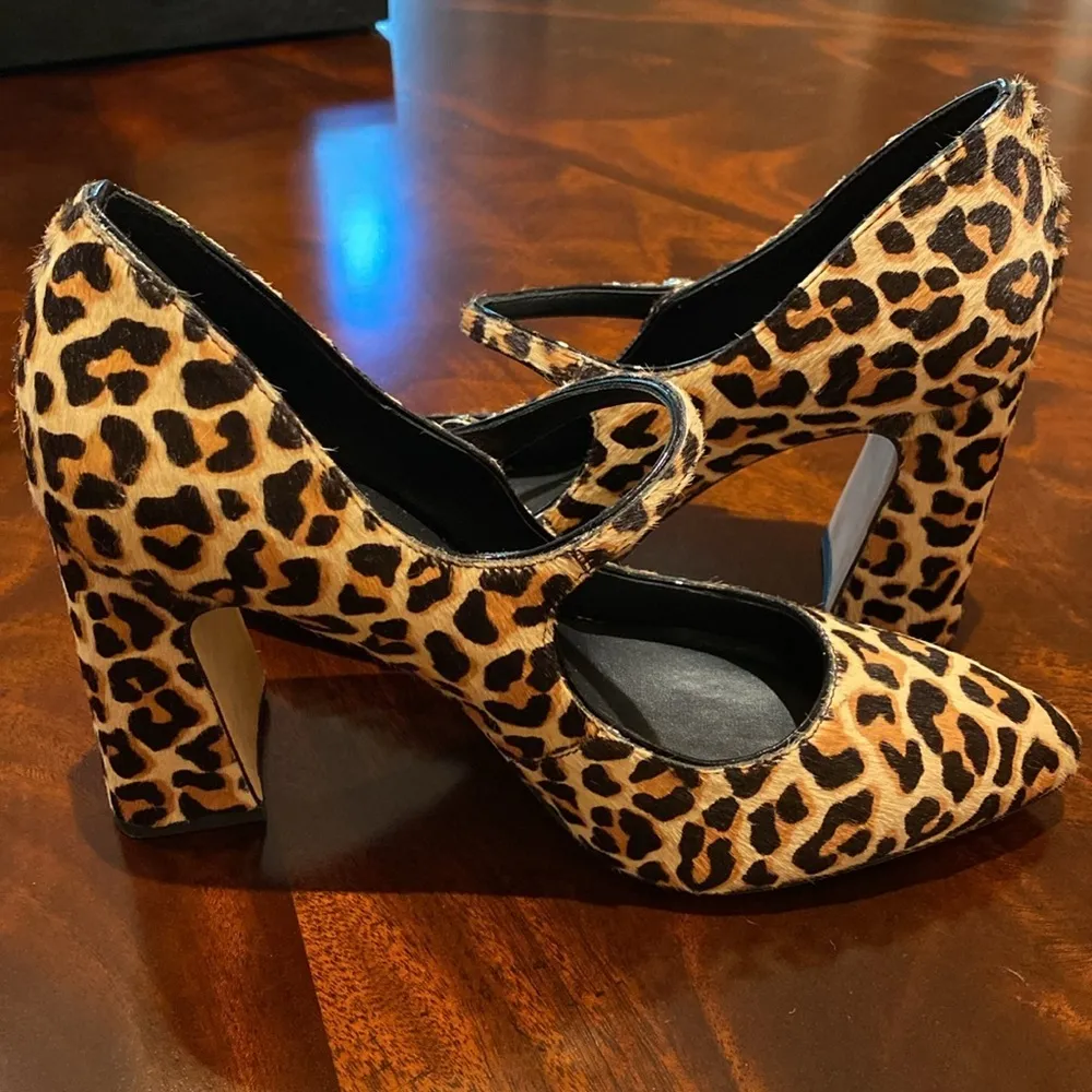Kate Spade Maren Lovely Leopard Print Pumps Leather Mary Jane Sz 7.5B - Image 7