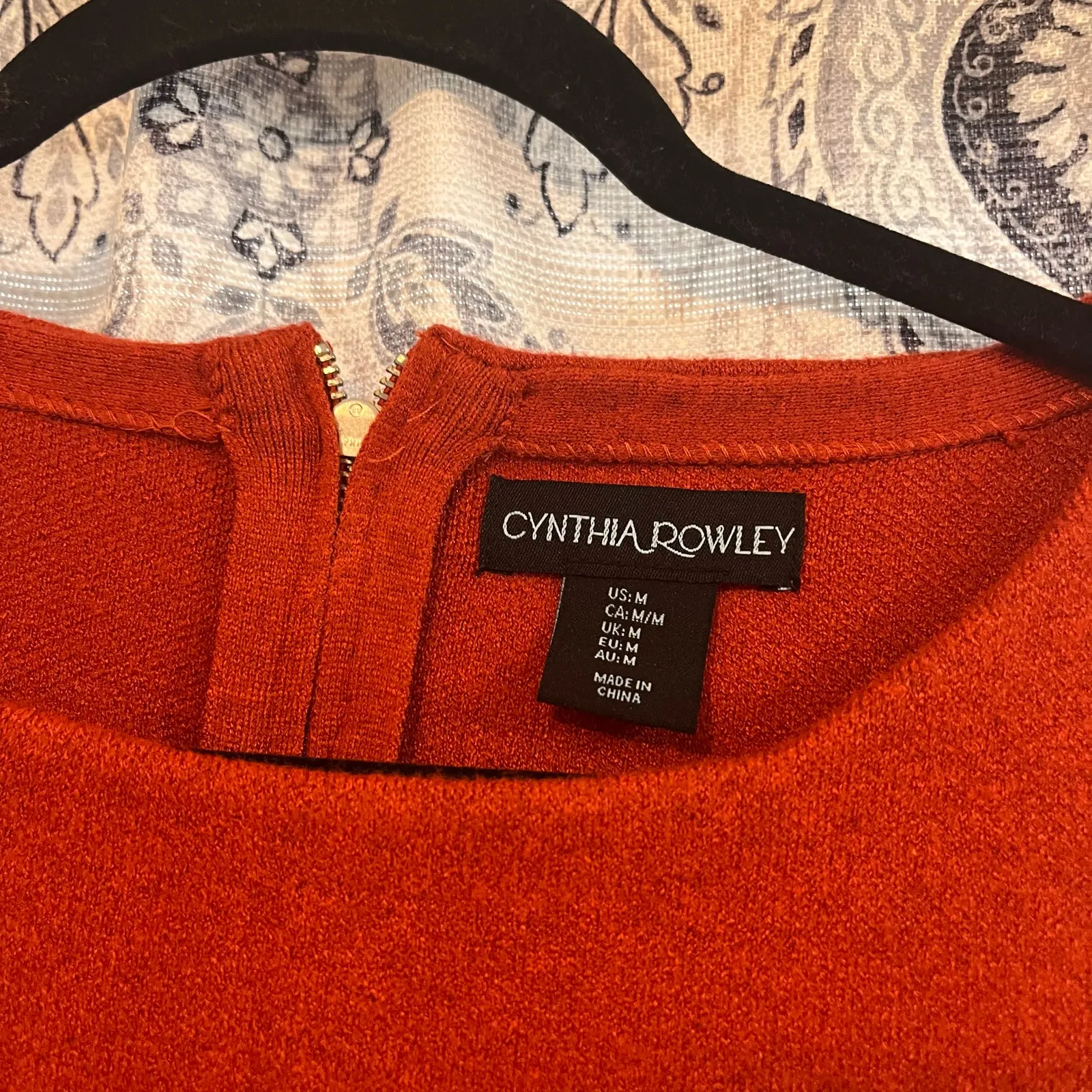 Cynthia Rowley Burnt Orange Sweater With Pockets Size‎ Medium - Image 6
