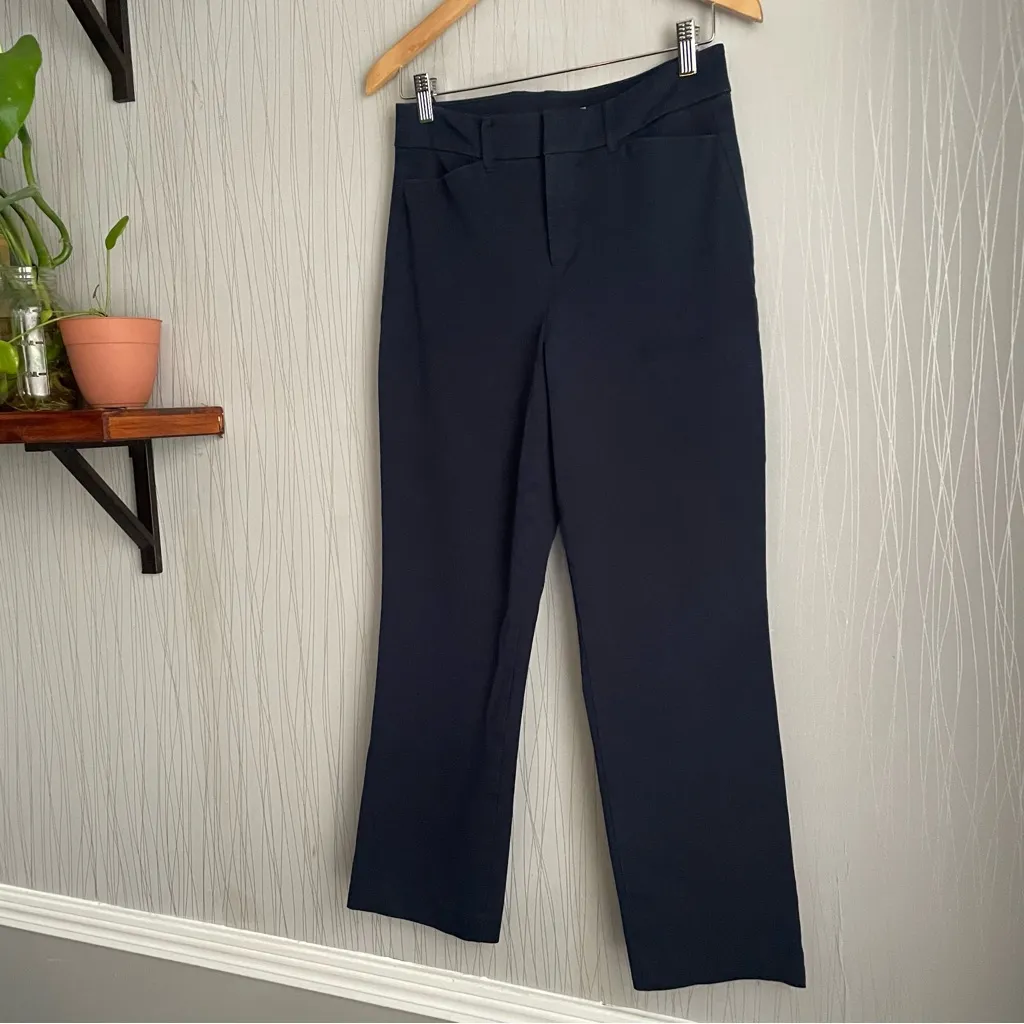 Old Navy Pixie Pants Women’s Size 6 Navy Blue High Rise Straight - Image 3