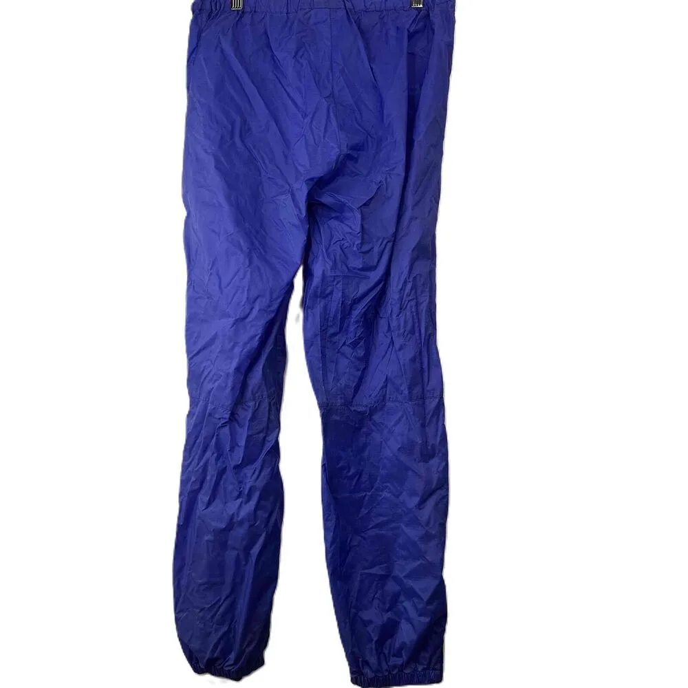 Patagonia Unisex Blue Nylon Zippered Bottom Elastic Windbreaker Pants Size Small - Image 5