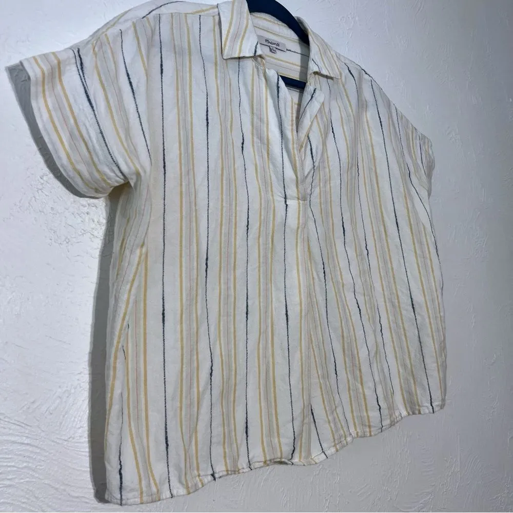 Madewell  Park Popover Cotton Shirt Casual Basic Classic Relaxed Fit SZ S - Image 2