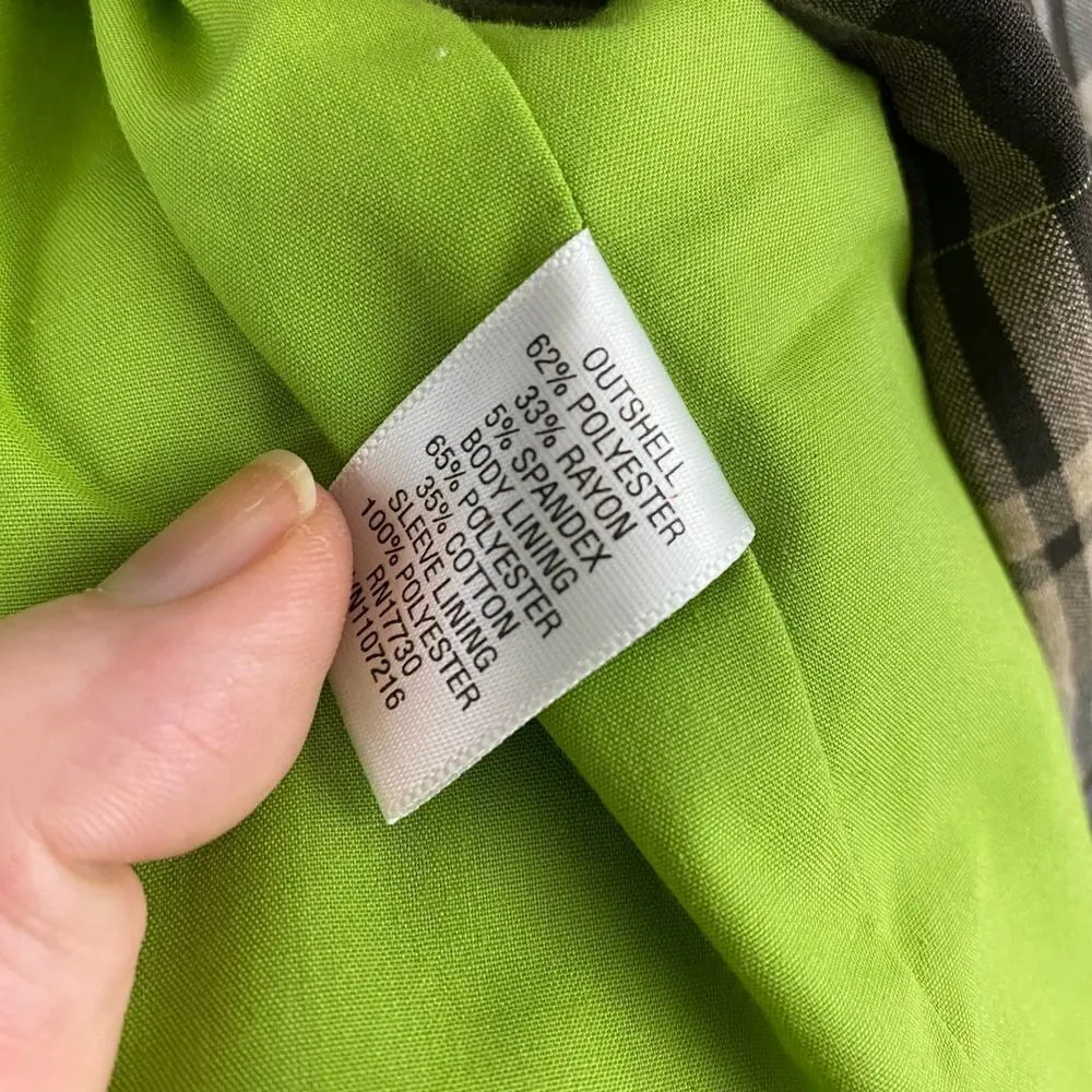 ISAAC MIZRAHI Target Plaid Peter pan collar jacket - Image 3