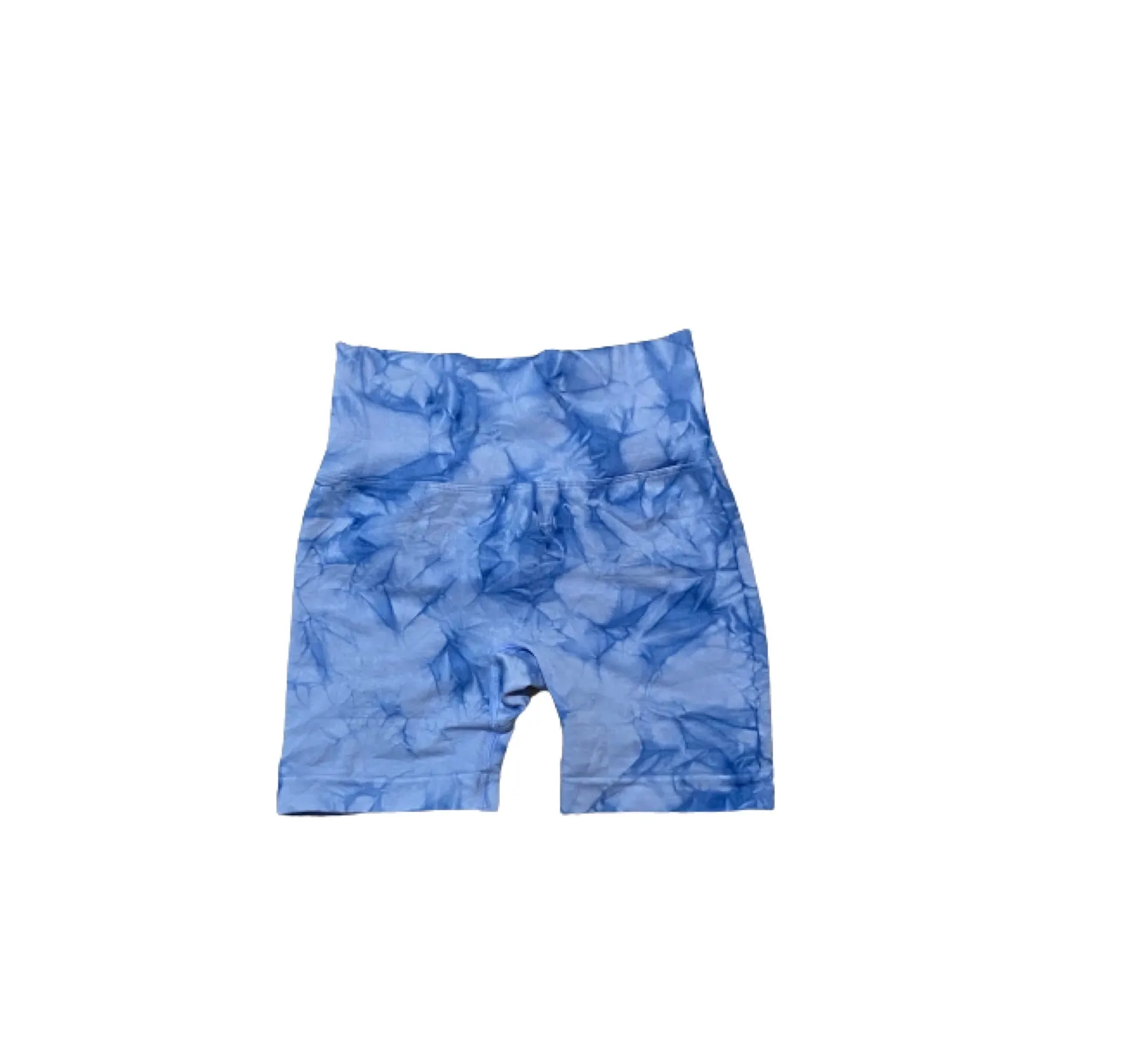 Tie Dye Blue Biker Shorts - Image 4