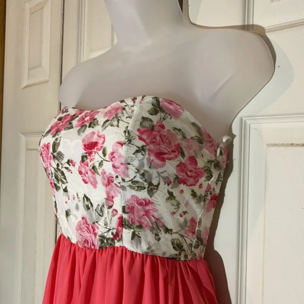 Fashion Magazine Strapless Asymmetrical Dress Jr M - Image 7