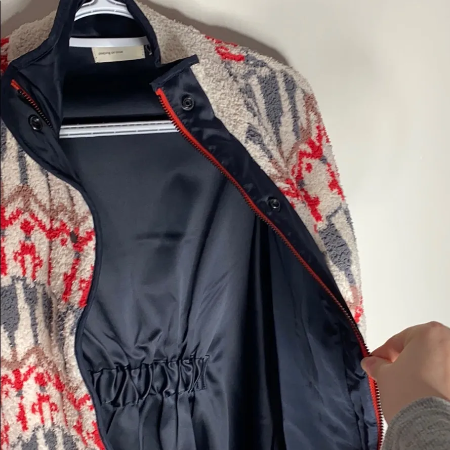 Sleeping on Snow fair isle paneled Sherpa jacket Size S Black - Image 9