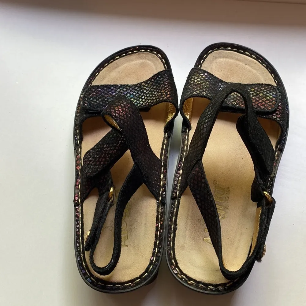 Alegria Verona Gemboree Sandals Adjustable Comfort Sandals Nubuck Leather Size 7 - Image 8