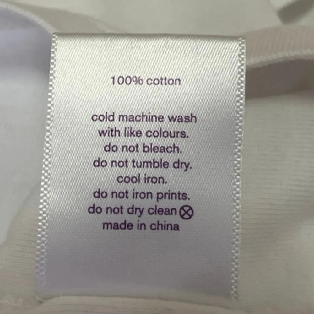 Realisation Par Elton John Hercules White Crew Neck Crop Baby Tee T-shirt Top S - Image 5