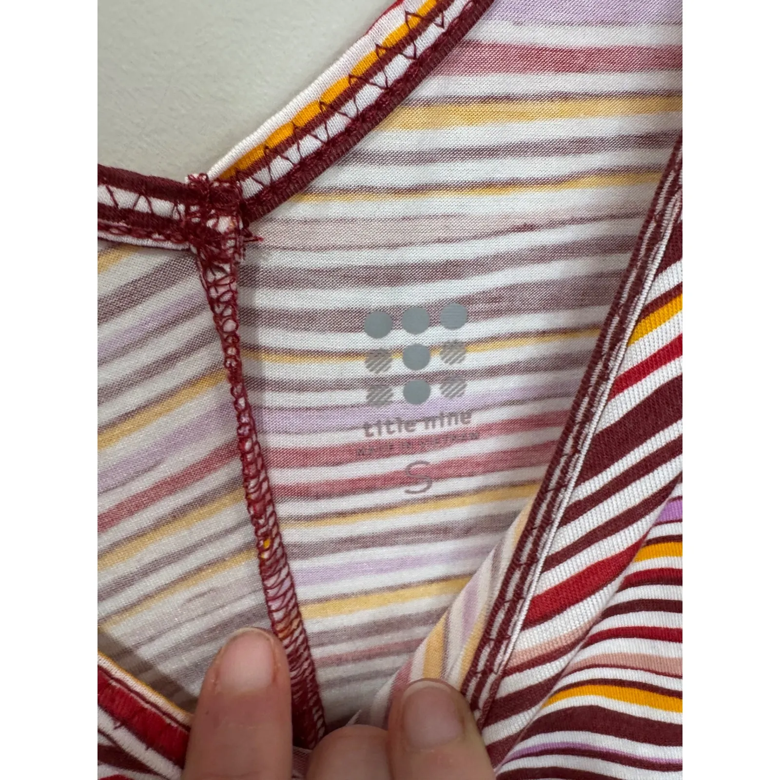 Title Nine Frances Dress Red Striped Sz S Athleisure Moisture wicking - Image 8