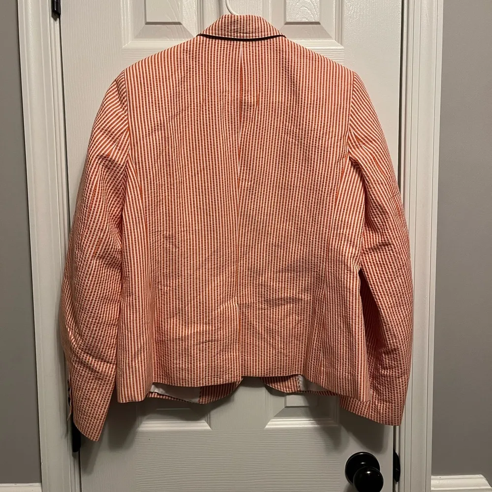 Talbots Coral White Blazer 100% Cotton size 8. Business or Casual wear - Image 6