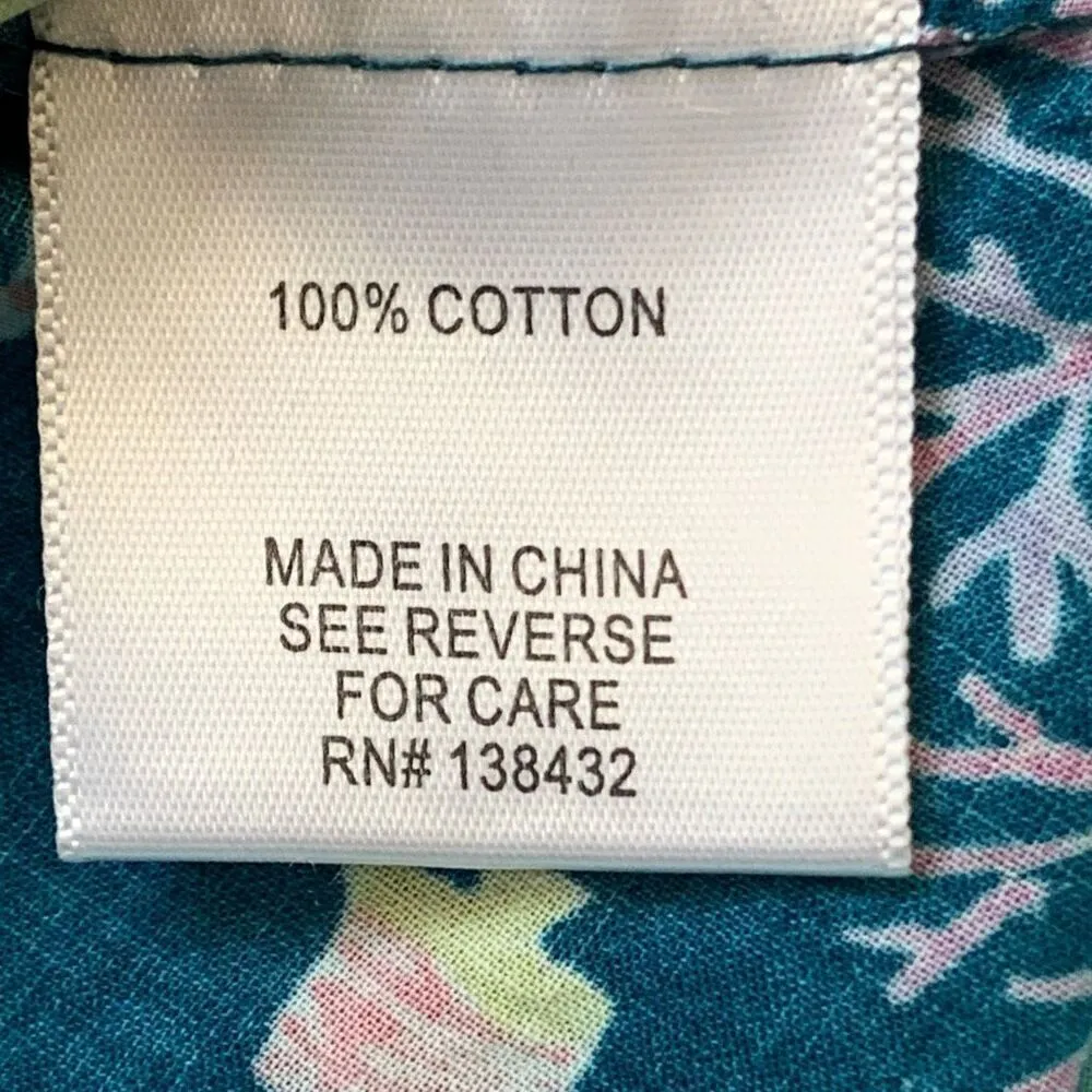 ModCloth Blue Button Front Short Sleeve Shirt Aquatic Shipwreck Shark Collared - Image 11