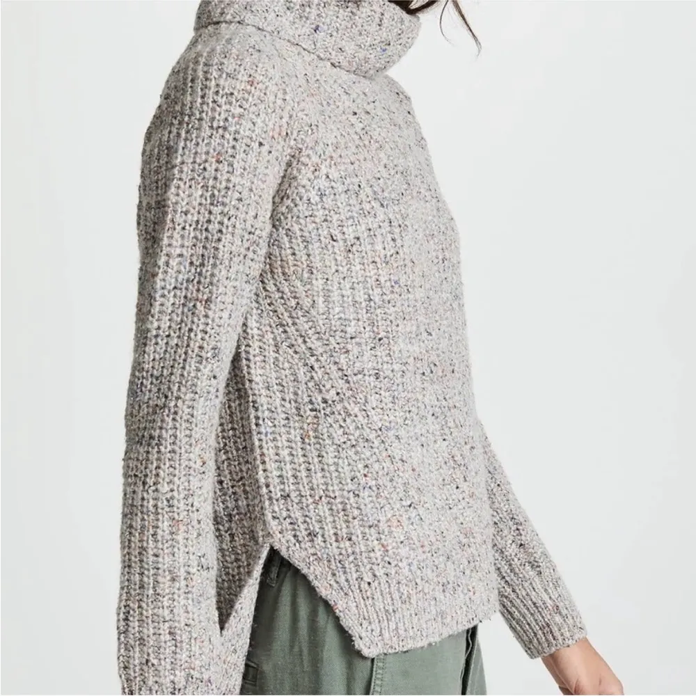 Madewell Colorfleck Ribbed Turtleneck Sweater Sz XS Wool Silk Blend - Image 3