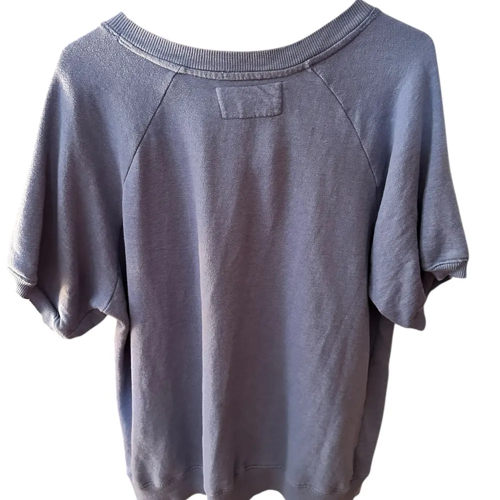 The Sweatshirt Project Periwinkle Blue Lace-Up Short Sleeve Relaxed Fit Top XL - Image 5