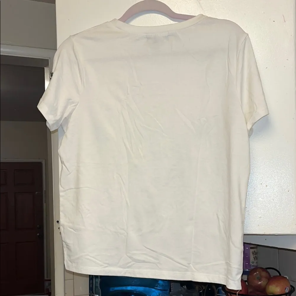 White Tee with Embroidered Fruit by Twelfth Love Size M - Image 7