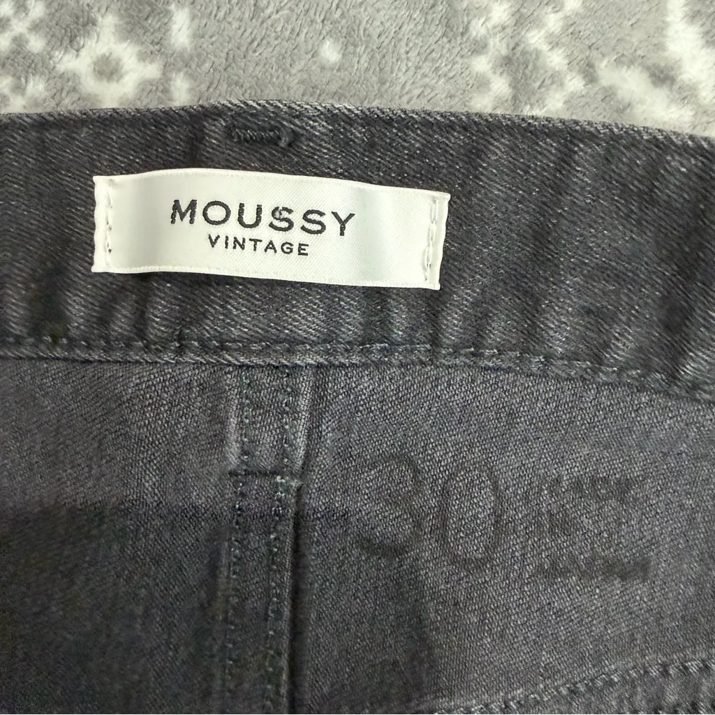 Moussy Vintage Women’s Velma Black Distressed Jeans Size 30 Designer Stretch - Image 5
