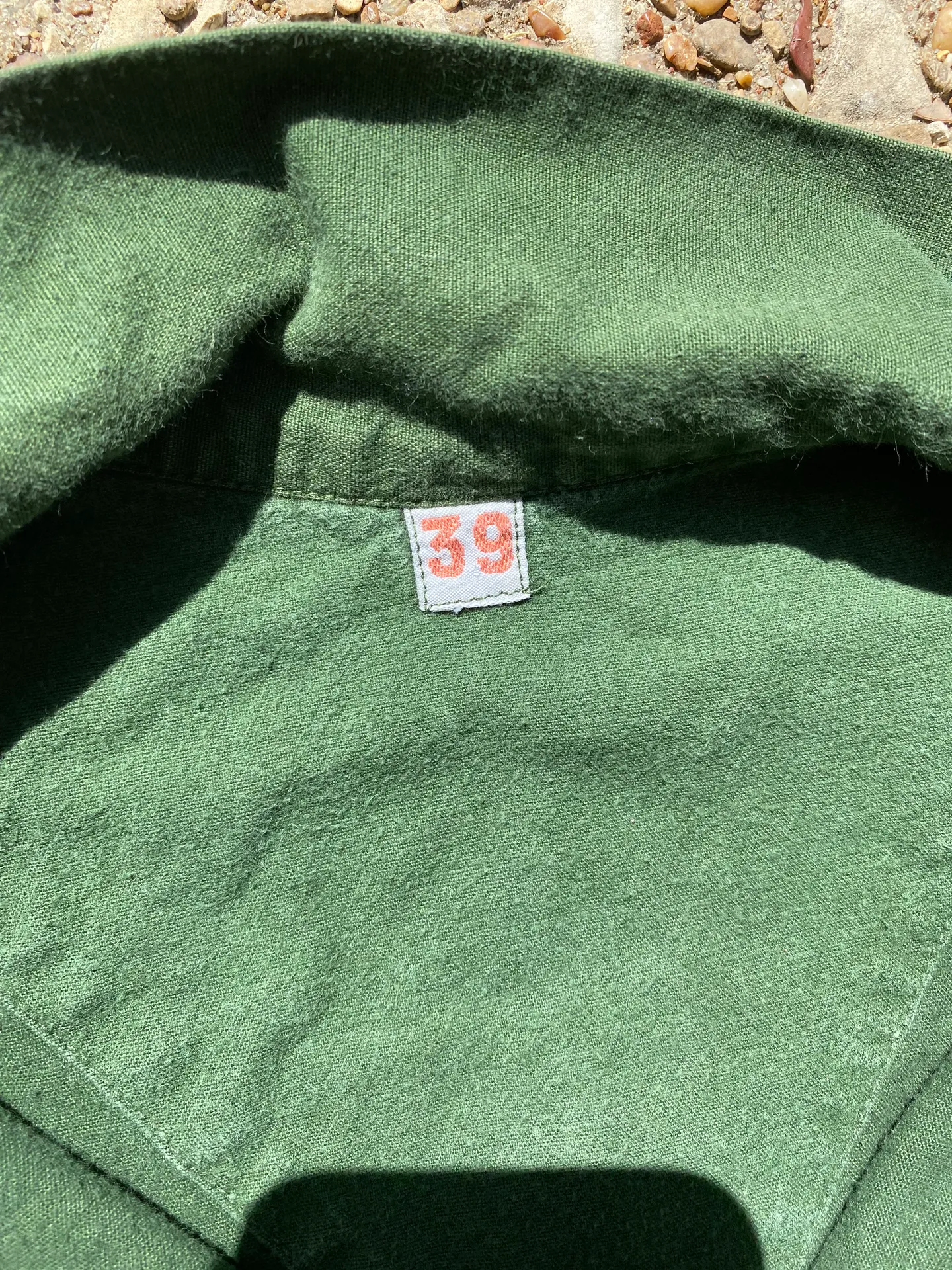 vintage green button up Size L - Image 2