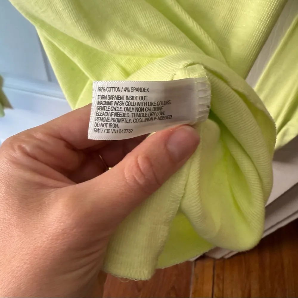 Wild Fable Vibrant Yellow/Sparkle Ribbed Top - Image 3