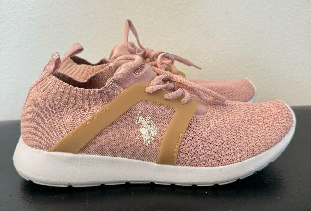 U.S. Polo Assn. Women's Pink Sneakers size 10 - Image 5