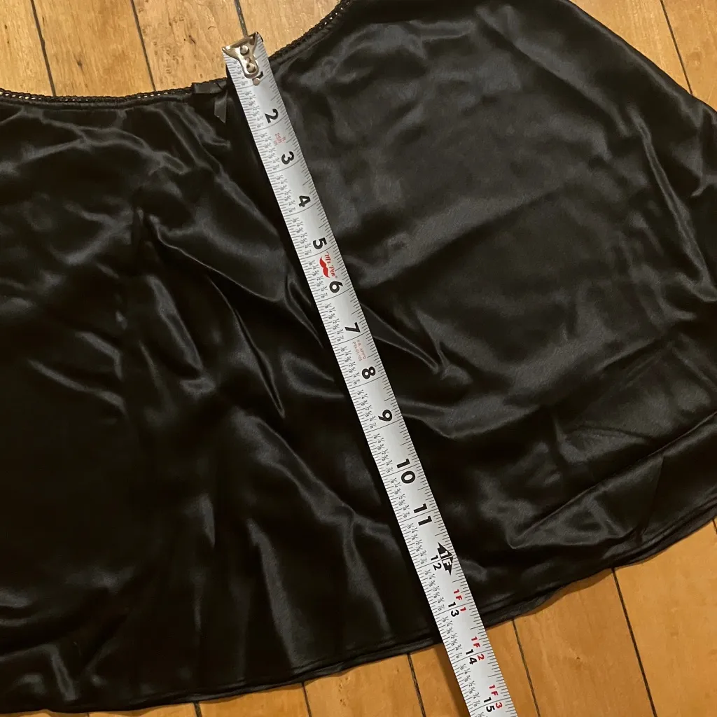 Reformation Edda Black Silk Slip Skirt - Image 5