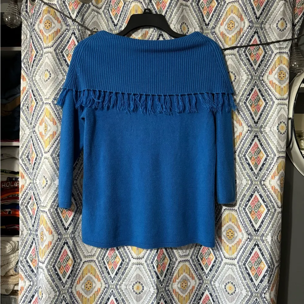 y2k off the shoulder fold over sweater - Image 4