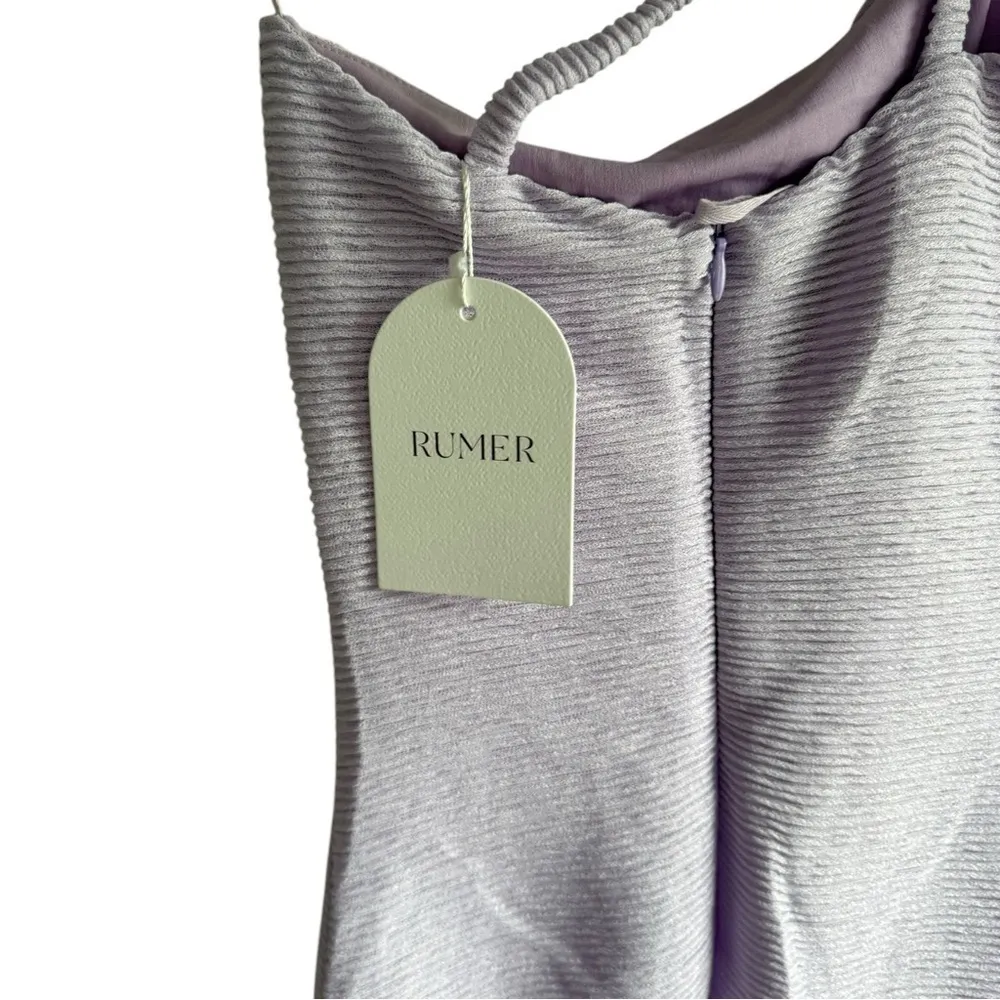Rumer the Label Lilac Ribbed Penelope Mini XS Lavender‎ Dress Purple - Image 7