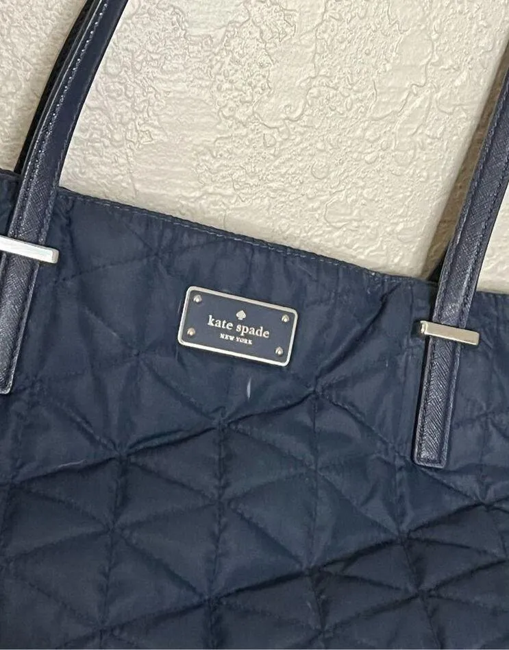 KATE SPADE WILSON ROAD BLACK QUILTED TOTE SHOULDER BAG - Image 2