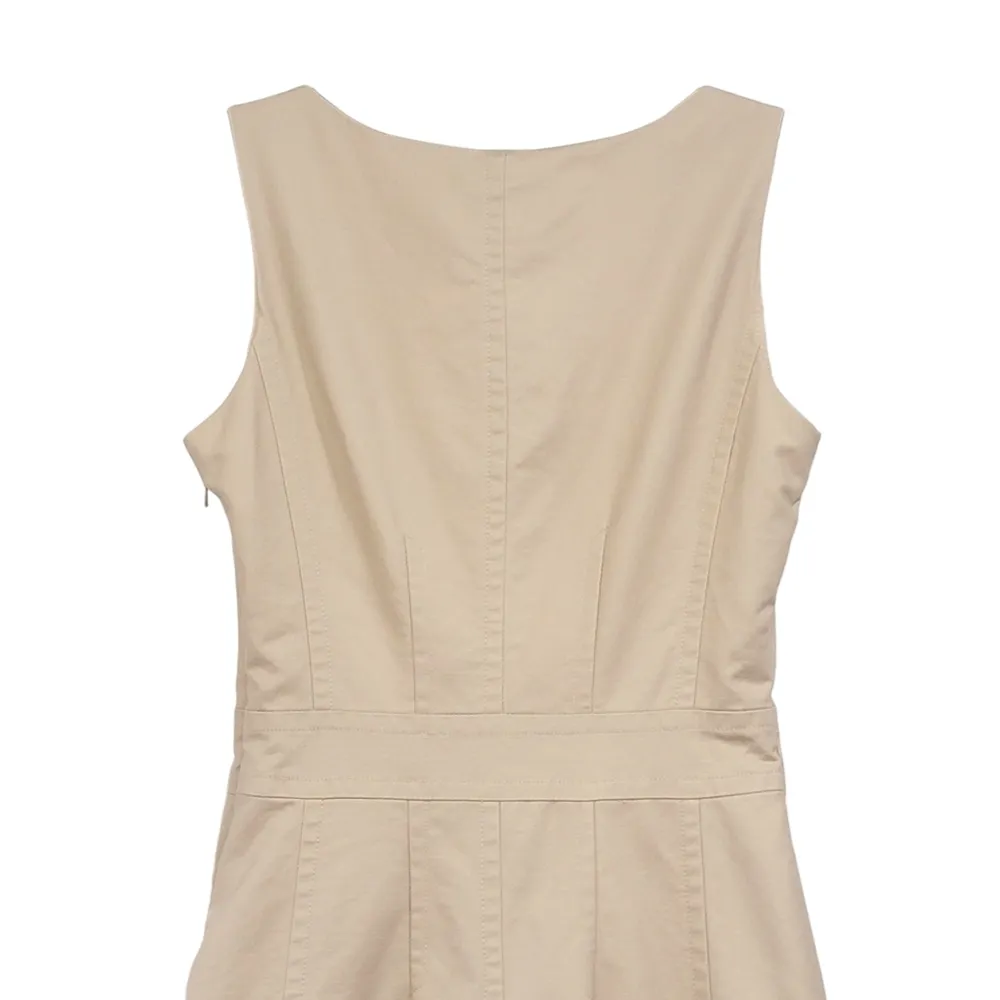 Mexx Khaki Knee Length Sleeveless Pencil Dress Size 4 - Image 6