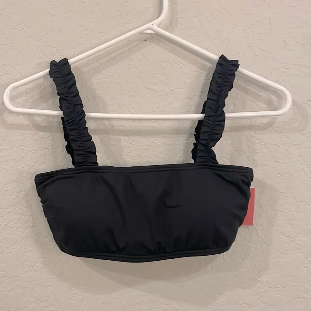 New York Cabana Ruffle Square-Neck Bikini Top NEW Size Small - Image 3