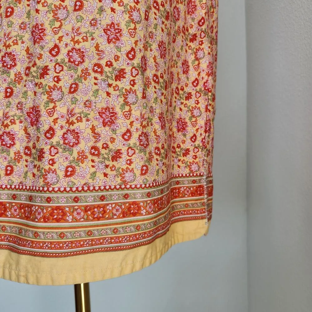 Vintage Faded Glory Floral Paisley Patterned Midi Pencil Skirt M - Image 4