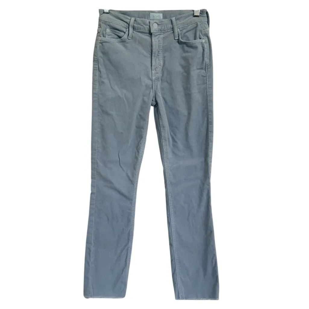 Mother Mid Rise Dazzler Ankle Fray Hopscotch Stone Blue Corduroy Women’s size 25 - Image 3