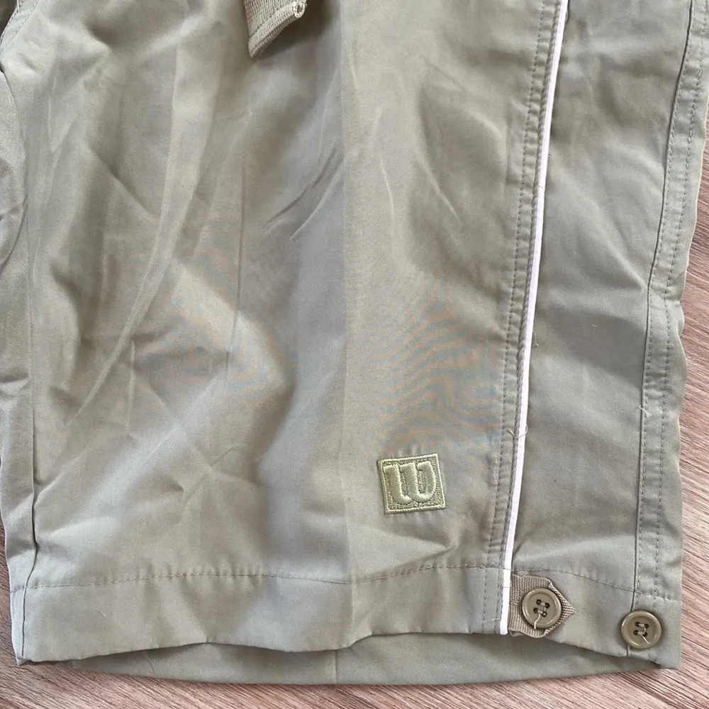 WILSON Olive Green Tennis Shorts Size Large - Image 4