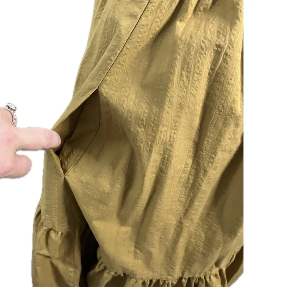 Maeve by Anthropologie Strapless Dress mustard yellow - Image 6