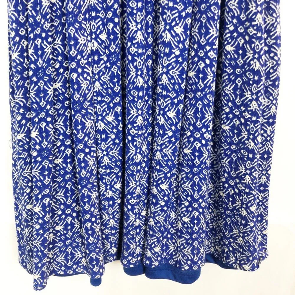 Vintage Jody California Womens Dress Small Lace Cottagecore Beach Romantic Retro Blue - Image 6