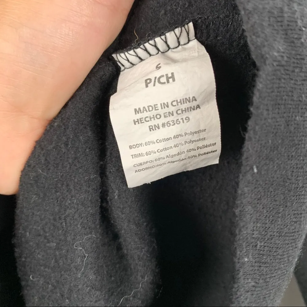 Bebe  Sport Hooded Pullover Sweatshirt Black Small‎ - Image 2