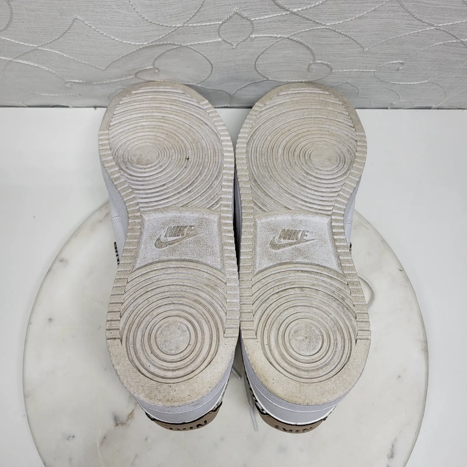 Nike Court Vision Low Next Nature x United Sneakers Womens 11 White Tan Leather - Image 9