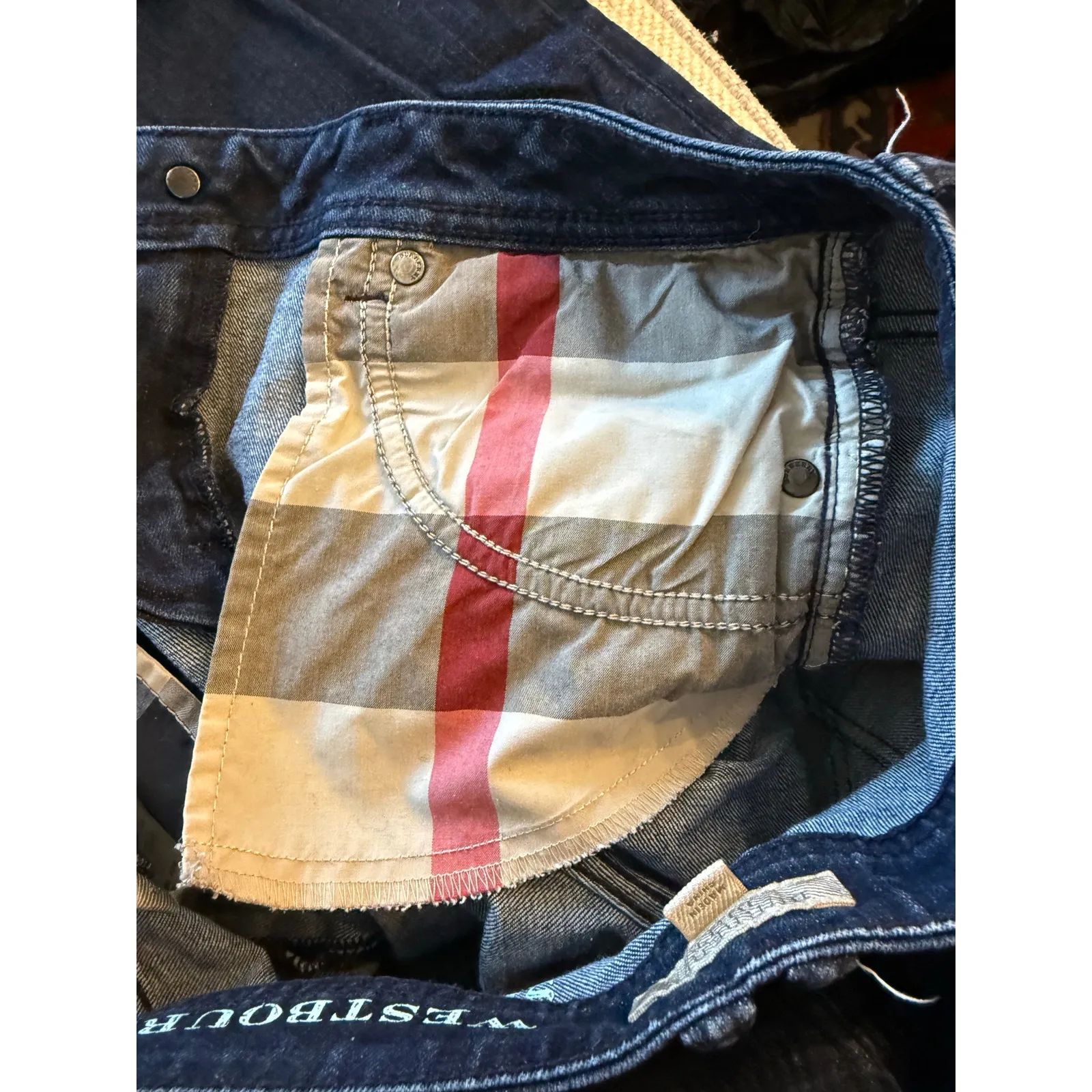 Burberry Brit Mid Rise Westbourne Skinny Ankle Jeans Denim Blue Women's Size 29 - Image 16