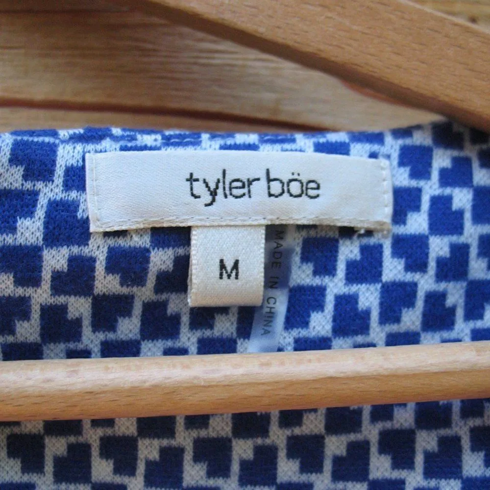 Tyler Boe Print Dress Blue Size M - Image 7