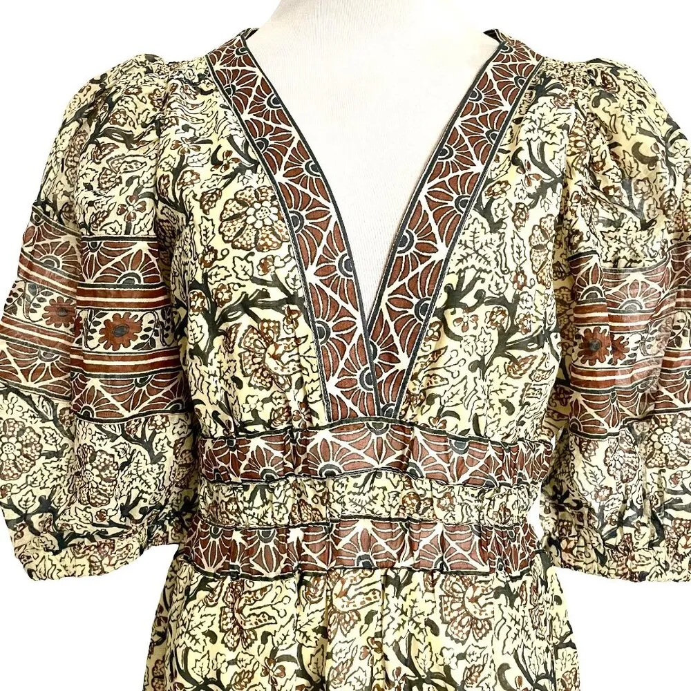 NEW Sea New York Size Medium Marlee Print Puffy Sleeve Dress - Image 4