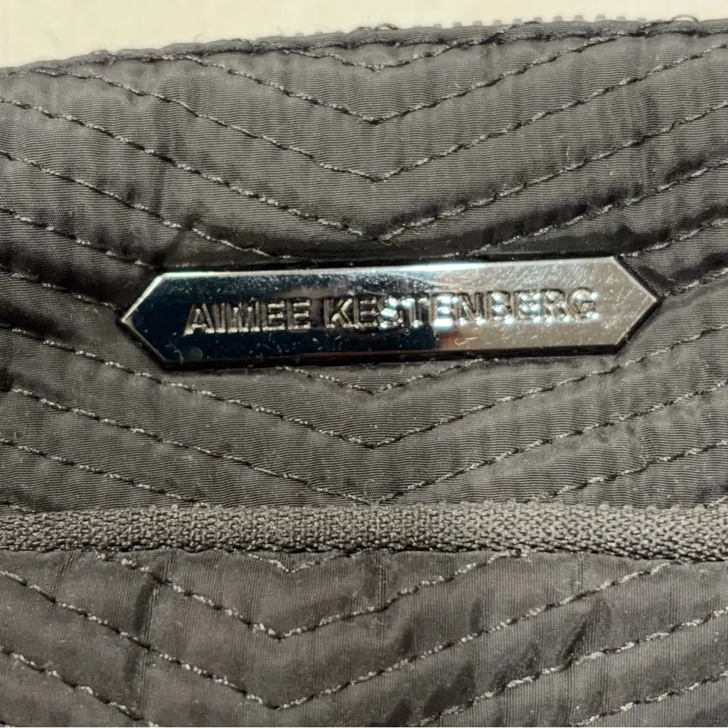 Aimee Kestenberg Quilted Black Cosmetic Bag Makeup Case Toiletries Bag - Image 2