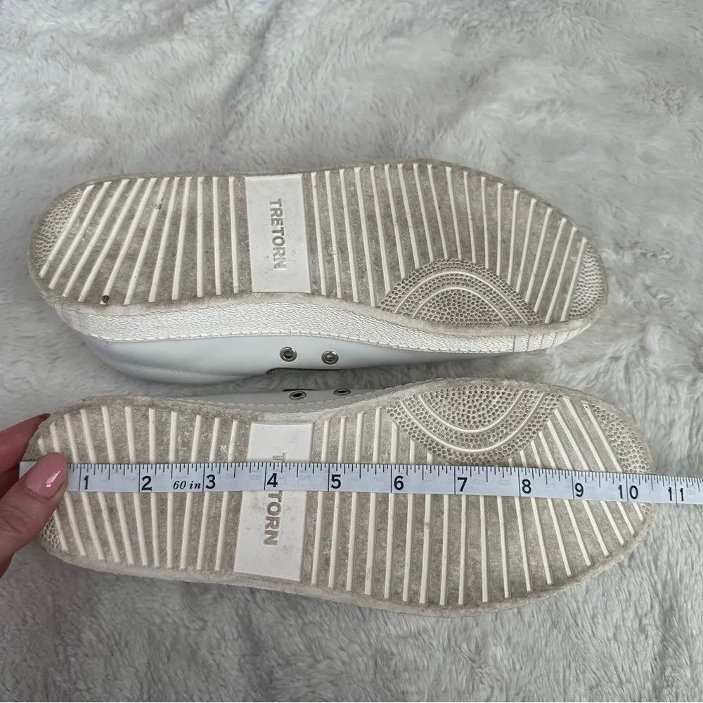 Nylite Plus Leather Metallic Accent Sneakers in White/Light Gold - Image 6