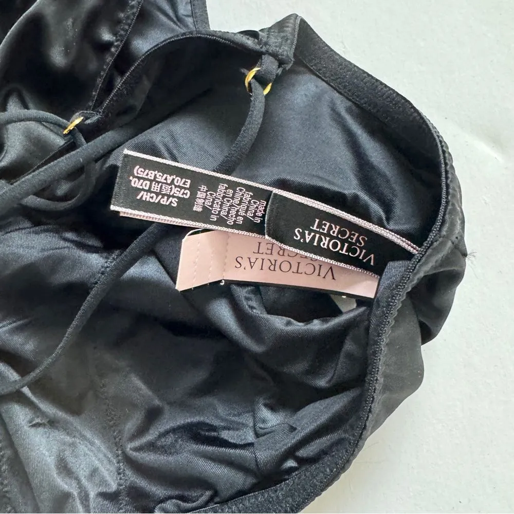 Victoria’s Secret Black Satin Intimate Top Size Small NWT - Image 8
