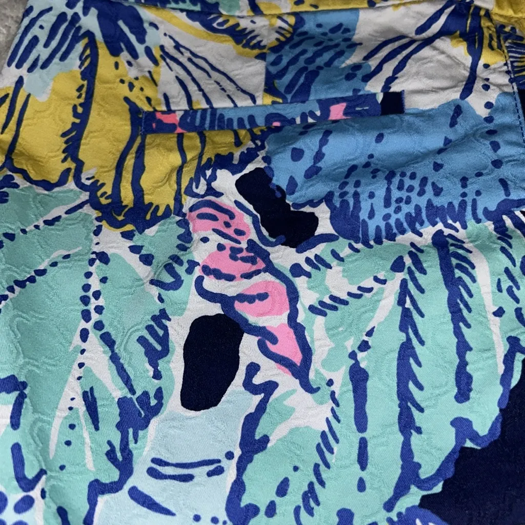 Lilly Pulitzer Women’s Ellie Pop Up‎ Big Flirt Textured 4” Shorts Size 10 Spring - Image 8