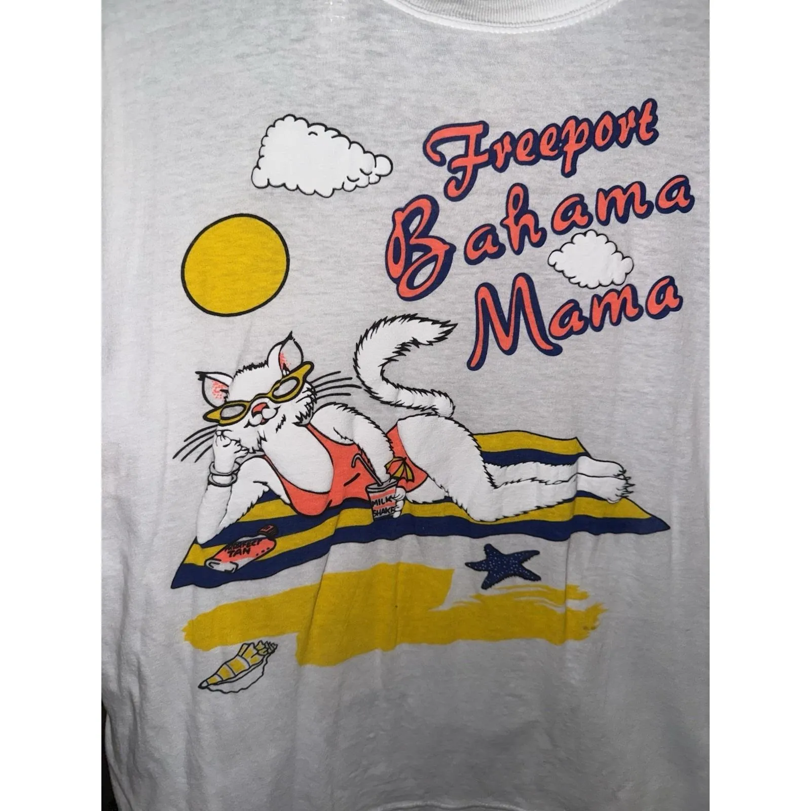VTG‎ 90s Sexy Cat Freeport Bahama Mama Women's T - Image 4